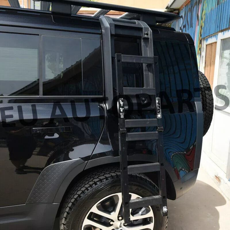 FOR LAND ROVER DEFENDER L663 TELESCOPIC SIDE LADDER DEPLOYABLE ROOF BLK EDITION