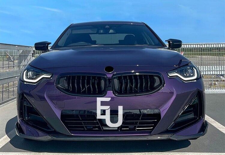 FOR BMW 2 SERIES G42 G43 M SPORT FRONT BUMPER SPLITTER LIP SPOILER GLOSS BLK 21+