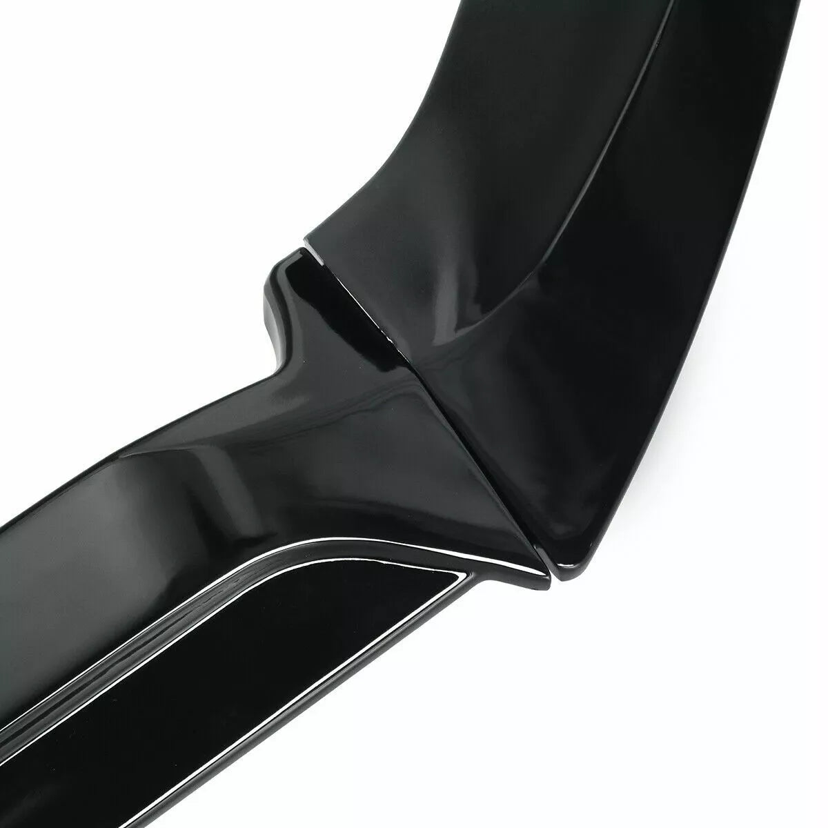 GLOSS BLACK FRONT LIP SPLITTER SPOILER FOR MERCEDES C CLASS W205 C205 AMG 2014+