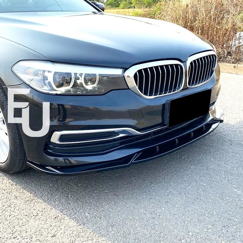 FOR BMW 5 SERIES G30 G31 STANDARD SE FRONT SPLITTER LIP DIFFUSER GLOSS BLACK 17-20