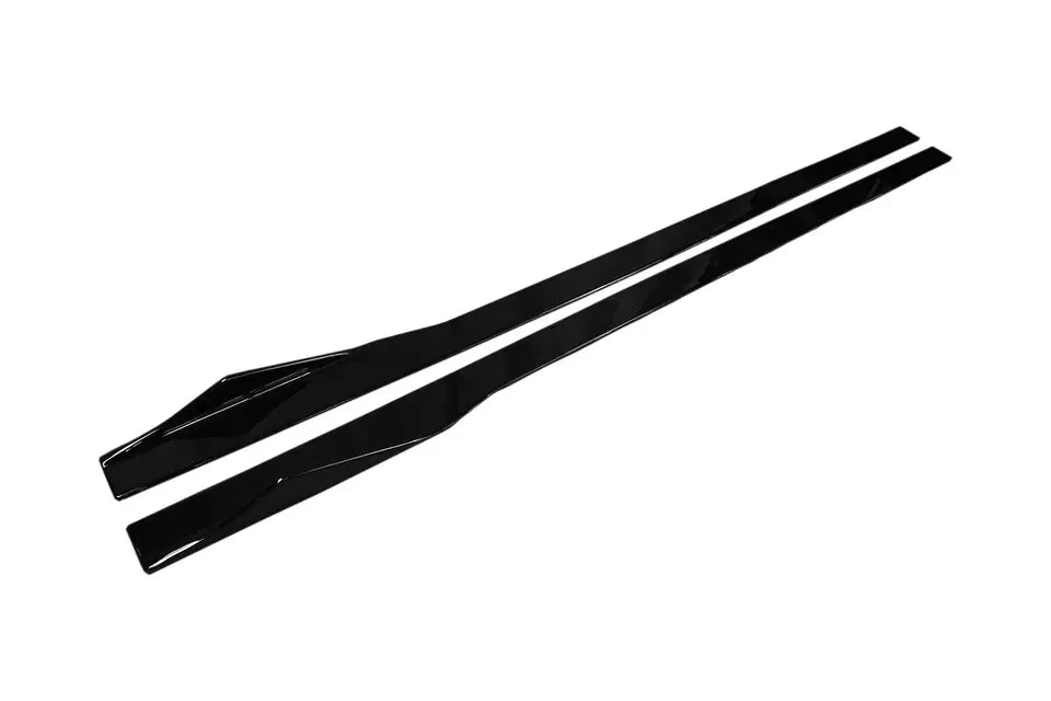 SIDE SKIRTS EXTENSION BLADES GLOSS BLACK FOR BMW 8 SERIES G16 GRAN COUPE 2018+