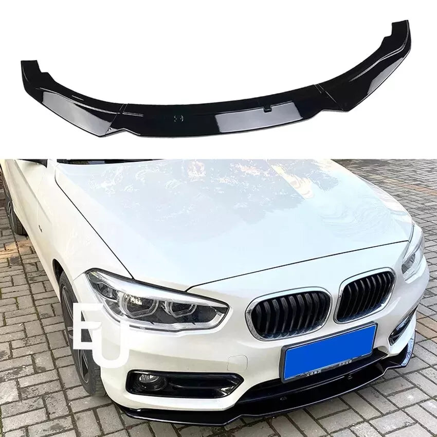 FOR BMW 1 SERIES F20 F21 LCI FRONT SPLITTER LIP STANDARD GLOSS BLACK 2015-19