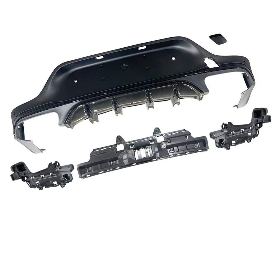 REAR DIFFUSER & BLACK PIPES FOR MERCEDES GLC C253 COUPE AMG GLC43 STYLE 2016+