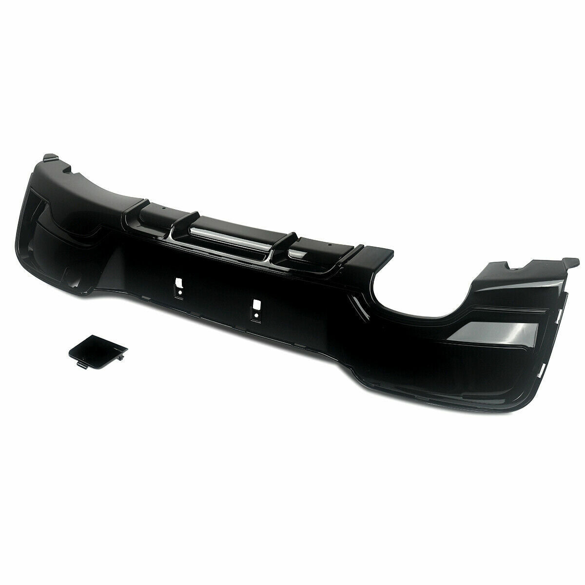 REAR DIFFUSER DUAL EXHAUST FOR BMW 1 SERIES F20 F21 PRE-LCI M SPORT GLOSS BLACK