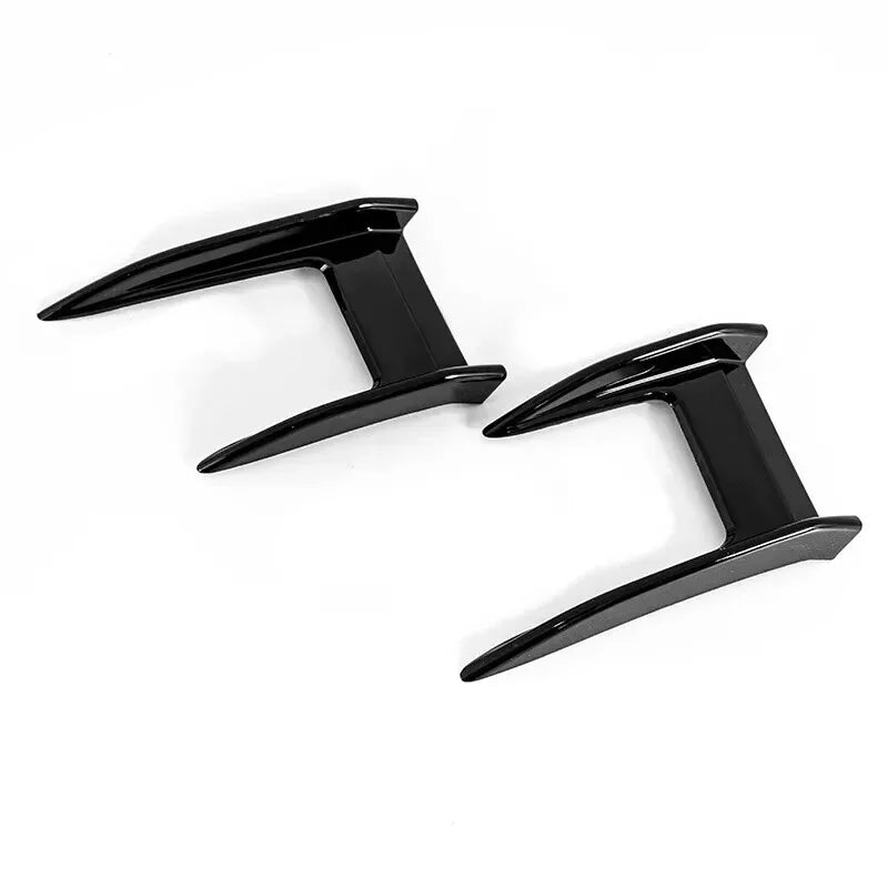 FOR BMW 1 SERIES F40 M135i MP STYLE CANARD AERO SIDE BLADES FLICKS GLOSS BLACK 19+