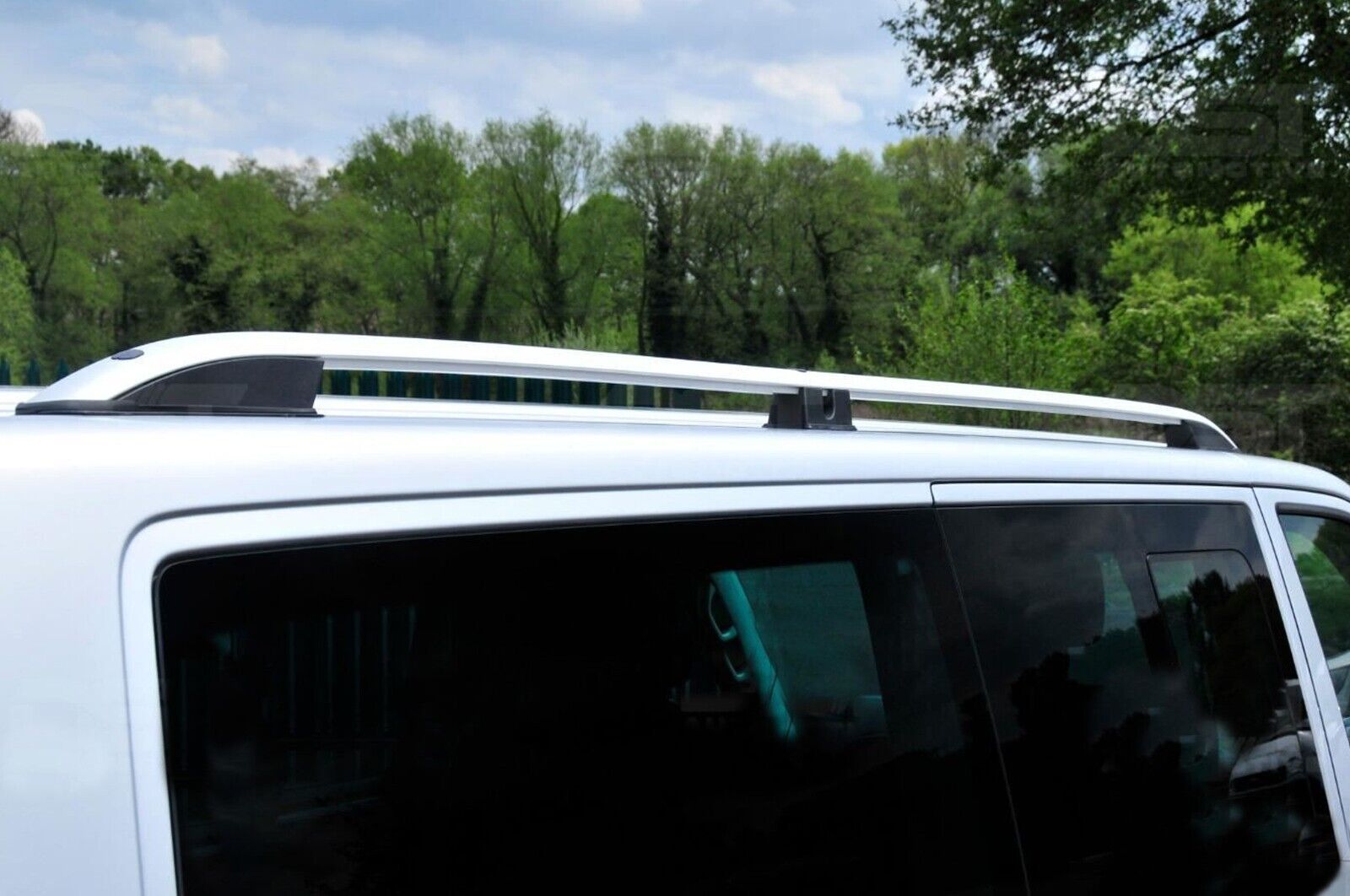 FITS Ford Custom Cross Bars Set - Fits SWB & LWB Satin Silver 2012-on