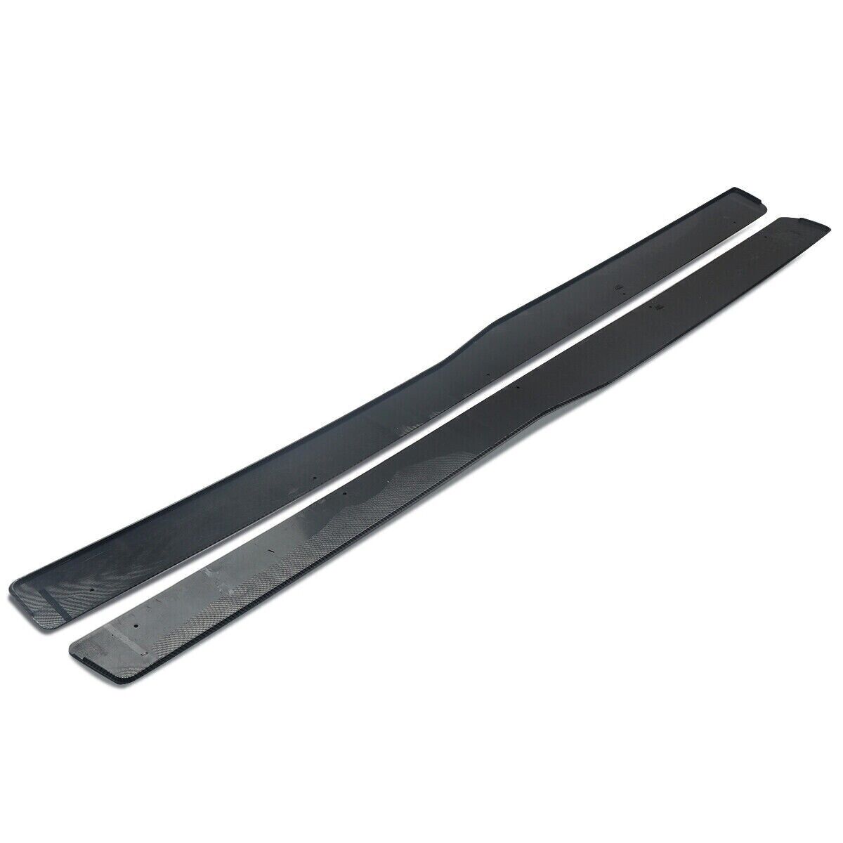 FOR BMW M3 M4 F80 F82 SIDE SKIRTS EXTENSION BLADE LIP CARBON LOOK 2013-2018  FIT