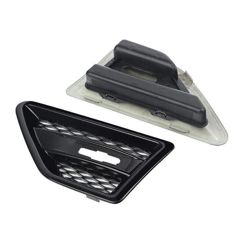 FOR FREELANDER 2 L359 PAIR GLOSS BLACK 2X SIDE WING AIR INTAKE GRILLE VENTS VENT
