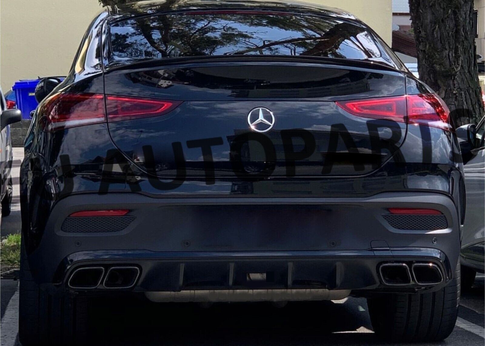 FOR MERCEDES GLE COUPE C167 AMG GLE63 STYLE REAR DIFFUSER & BLACK TAILPIPES 19+