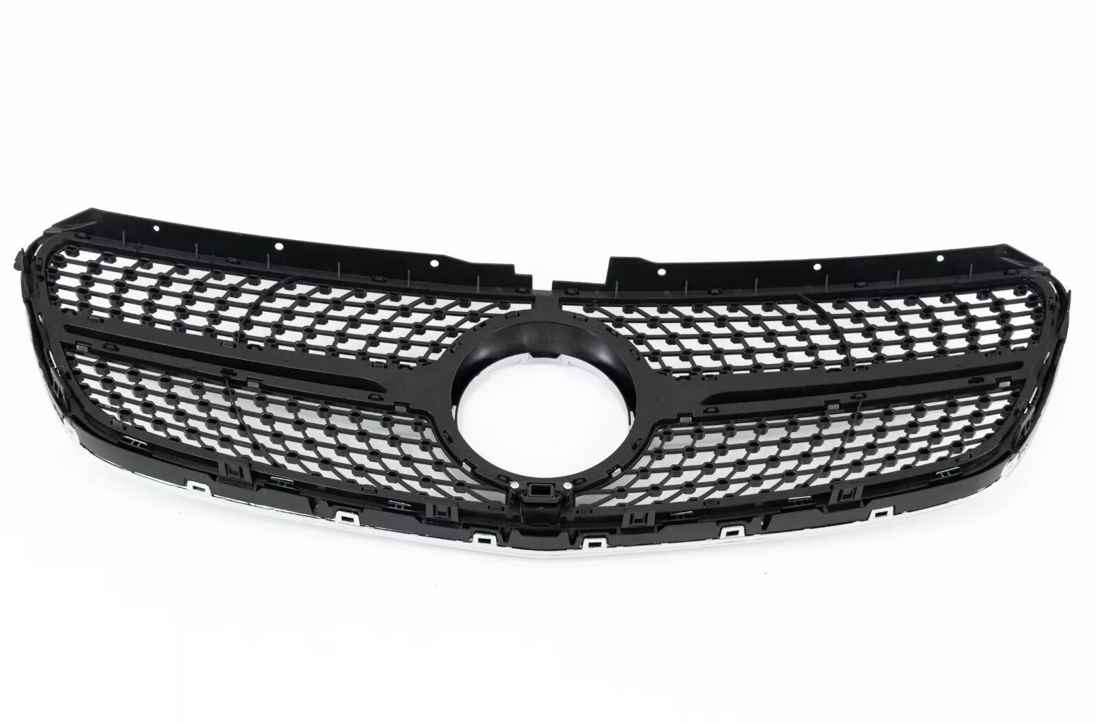 FOR MERCEDES VITO W447 BLACK CHROME DIAMOND STYLE SILVER GRILL GRILLE 2015-2019