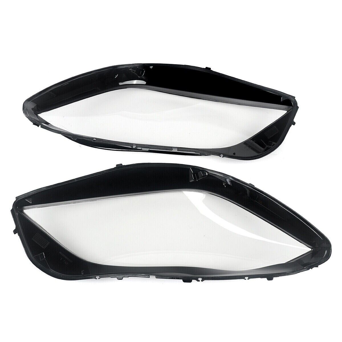 LEFT+RIGHT FRONT HEADLIGHT LENS COVER FOR MERCEDES BENZ CLS W218 C218 14-18 LCI