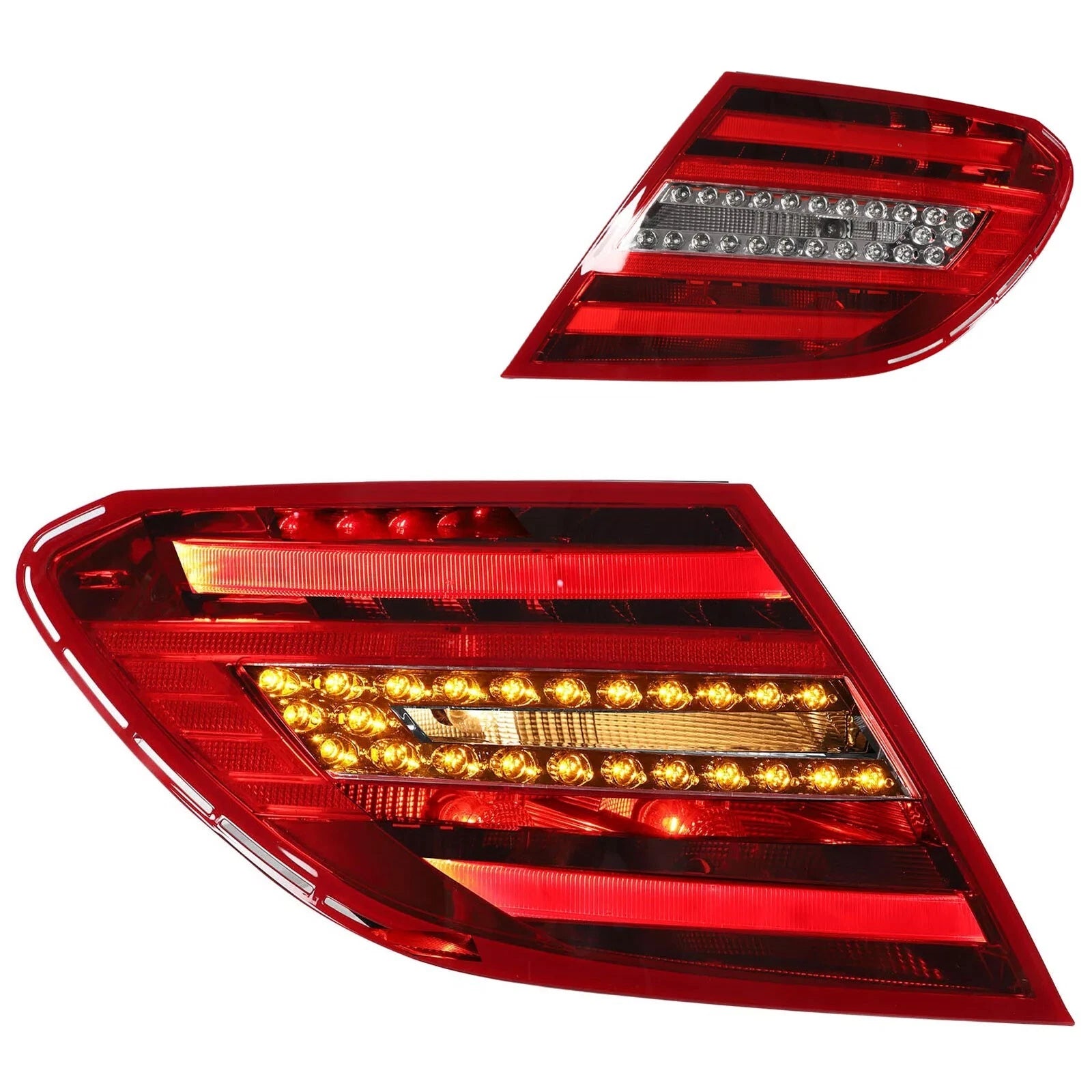 Pair LED Rear Tail Light Lamp For Mercedes Benz C-Class W204 C250 C350 C63/11-14