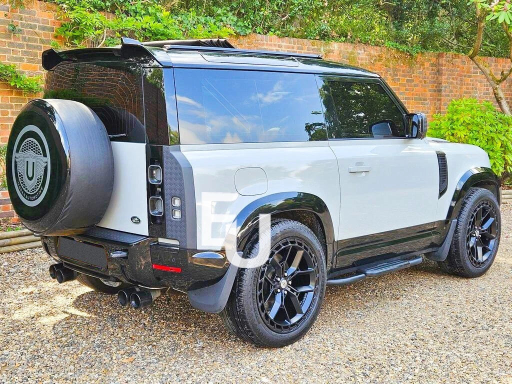 FOR LAND ROVER DEFENDER 90 L663 RUNNING BOARD SIDE STEPS BLACK EDITION 2020+