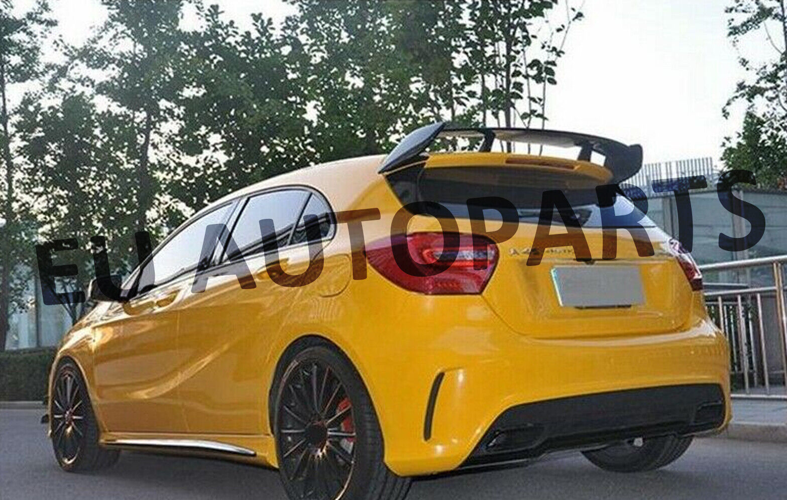 REAR ROOF SPOILER WING A45 AMG LOOK FOR MERCEDES W176 A CLASS 12-18 GLOSS BLACK