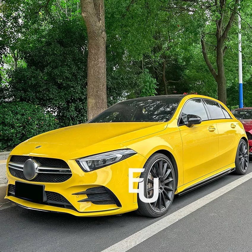 FOR MERCEDES A CLASS W177 CLA C118 SIDE SKIRT AMG LINE EXTENSION BLADE GLOSS 18+
