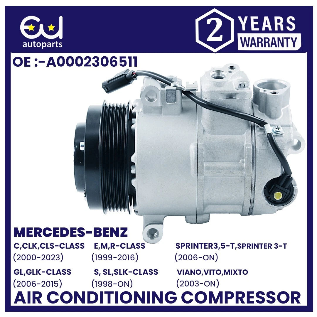 AIR CON A/C COMPRESSOR FOR MERCEDES W204 SPRINTER 3T 5T VITO VIANO A0002306511