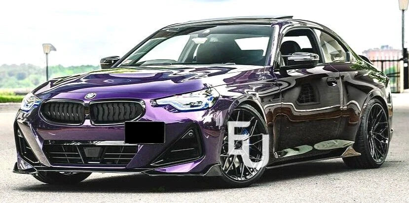 FOR BMW 2 SERIES G42 G43 M SPORT FRONT BUMPER SPLITTER LIP SPOILER GLOSS BLK 21+