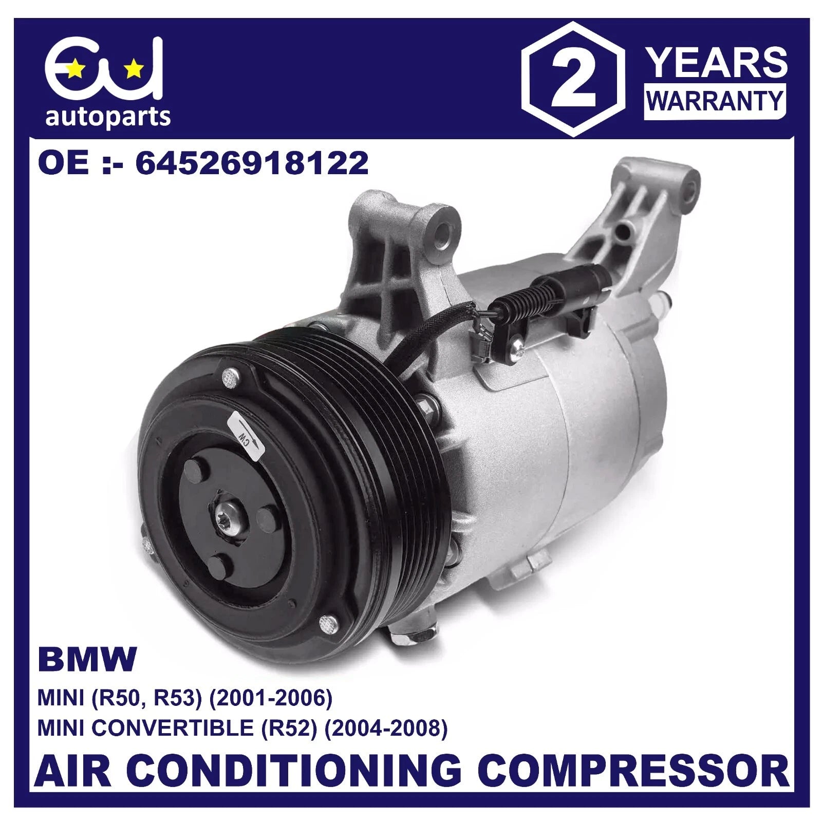 AIR CONDITIONING COMPRESSOR FOR MINI COOPER R50 R52 R53 2001-2008 64521171310
