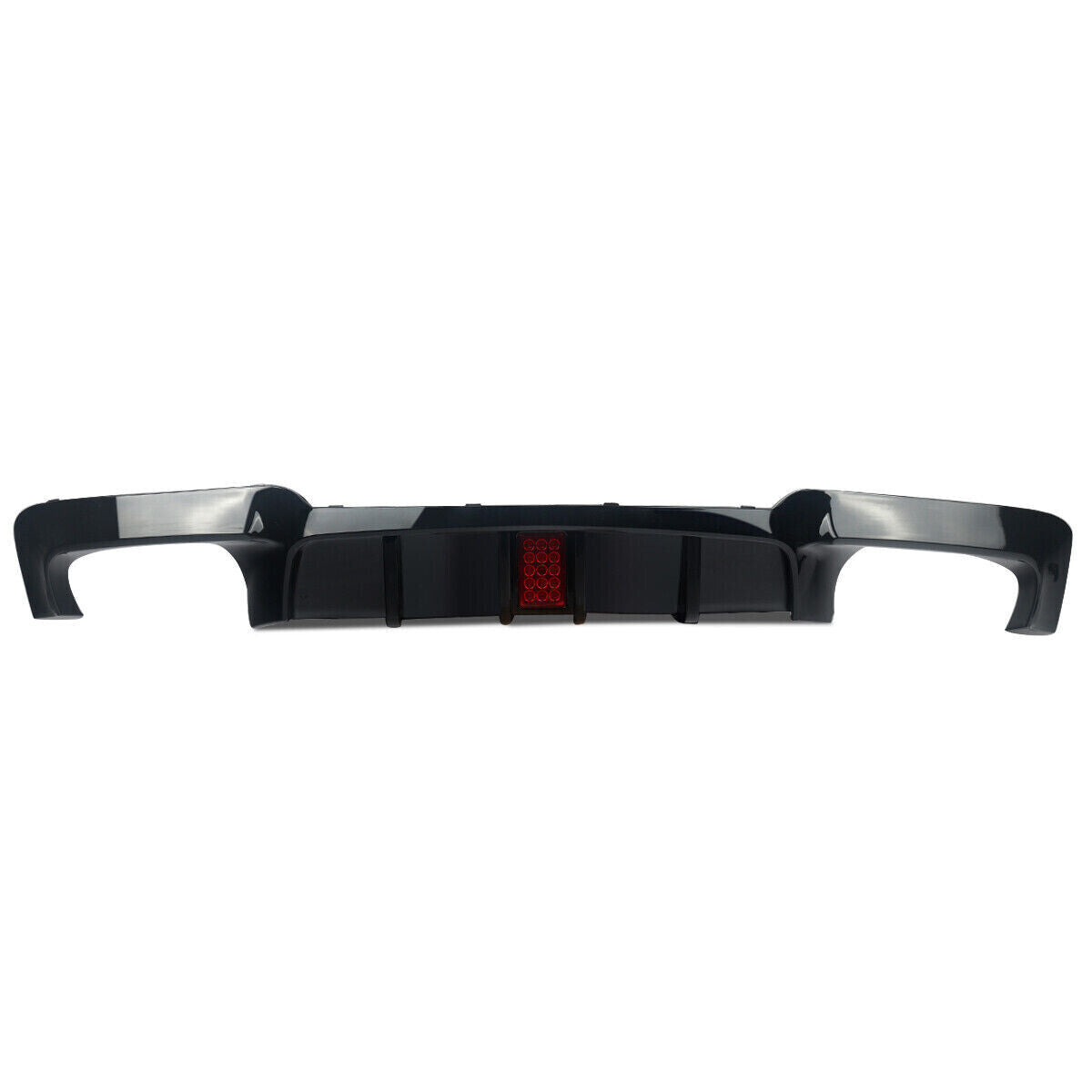 FOR BMW F10 F11 5 SERIES REAR DIFFUSER BUMPER VALANCE WITH LED M-SPORT GLOSS BLK