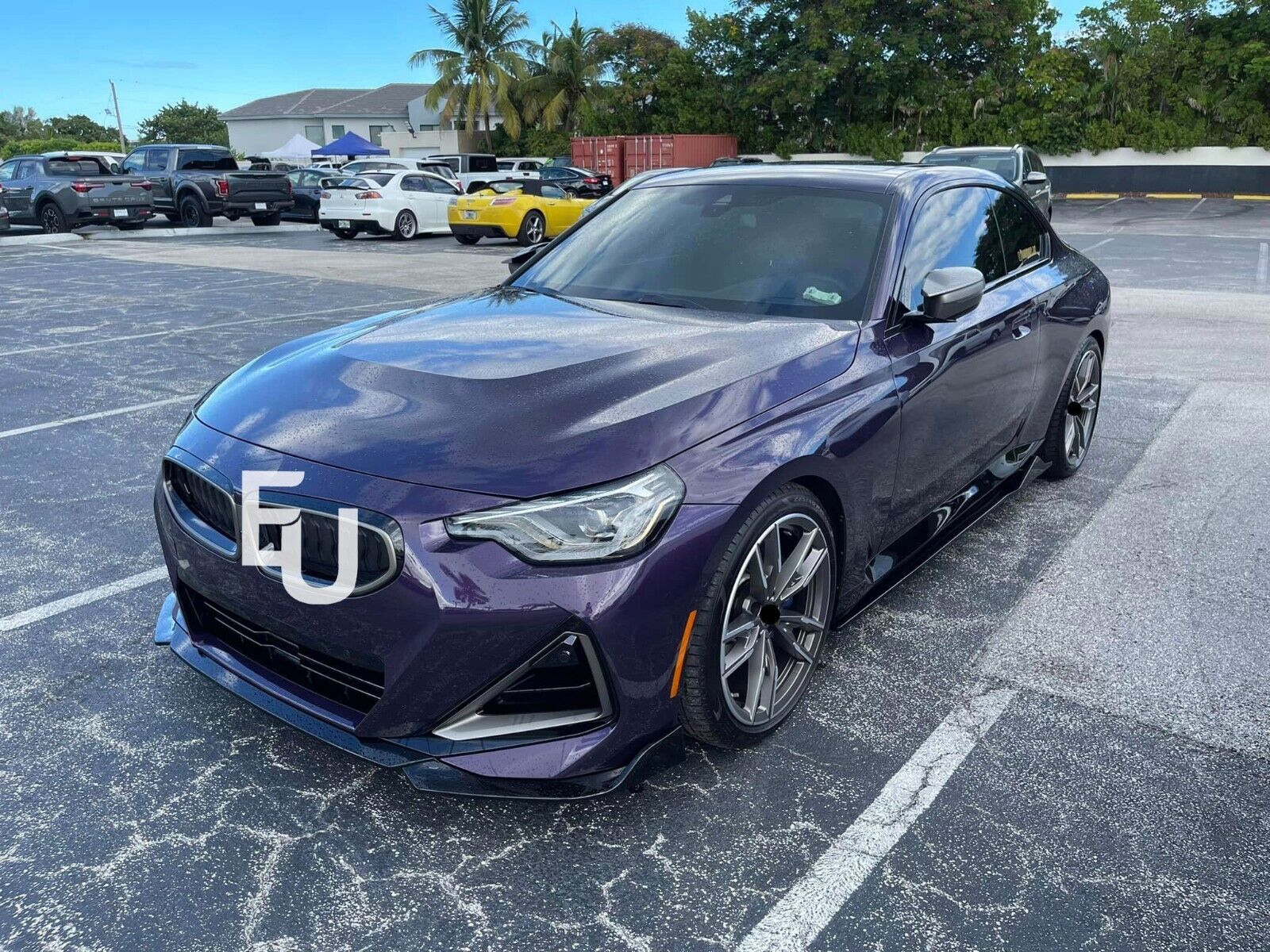 FOR BMW 2 SERIES G42 G43 M SPORT FRONT BUMPER SPLITTER LIP SPOILER GLOSS BLK 21+