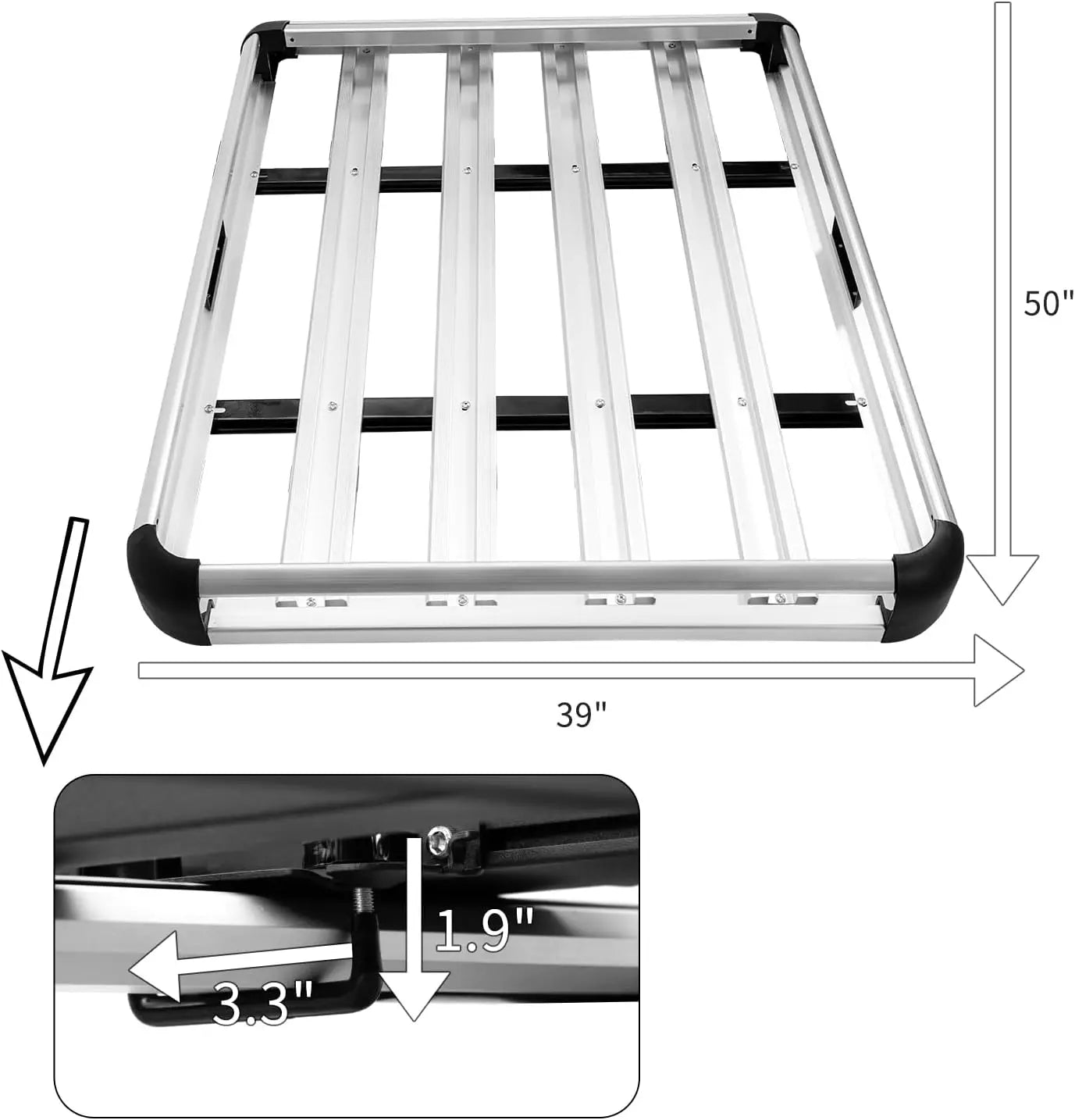UNIVERSAL 1.4 METRE ROOF RACK BASKET CAGE STORAGE CARGO CARRIER HOLDER BLACK 140