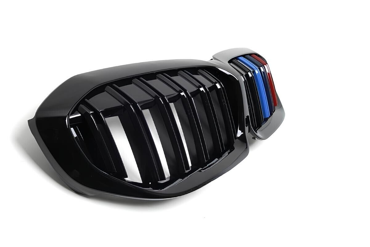 FOR BMW 3 SERIES G20 G21 M COLOR KIDNEY GRILLE GRILL DUAL SLAT GLOSS BLACK 2019+