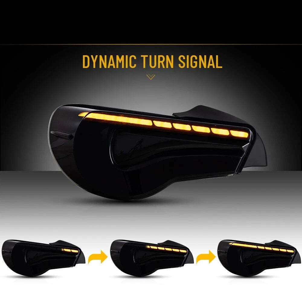 GTS SMOKE LED REAR LIGHTS FOR TOYOTA 86 GT86 SUBARU BRZ 2012-2020 TAIL LAMPS