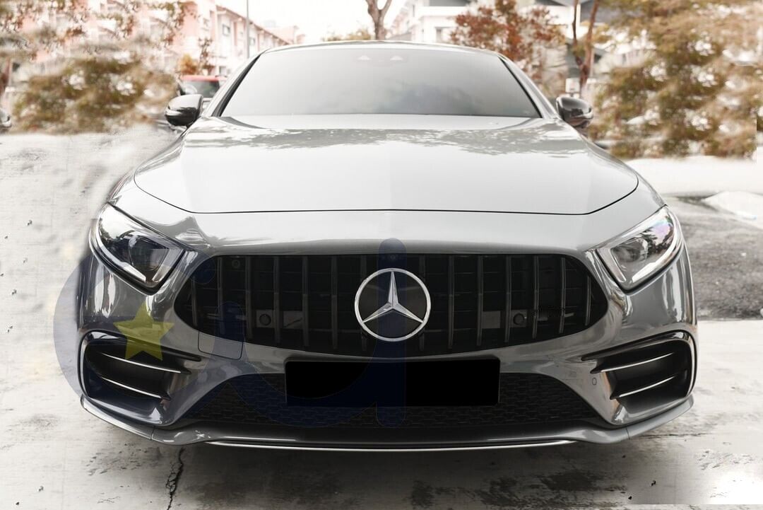 FOR MERCEDES CLS CLASS C257 W257 COUPE GT R STYLE FRONT GRILLE GRILL BLACK 18+