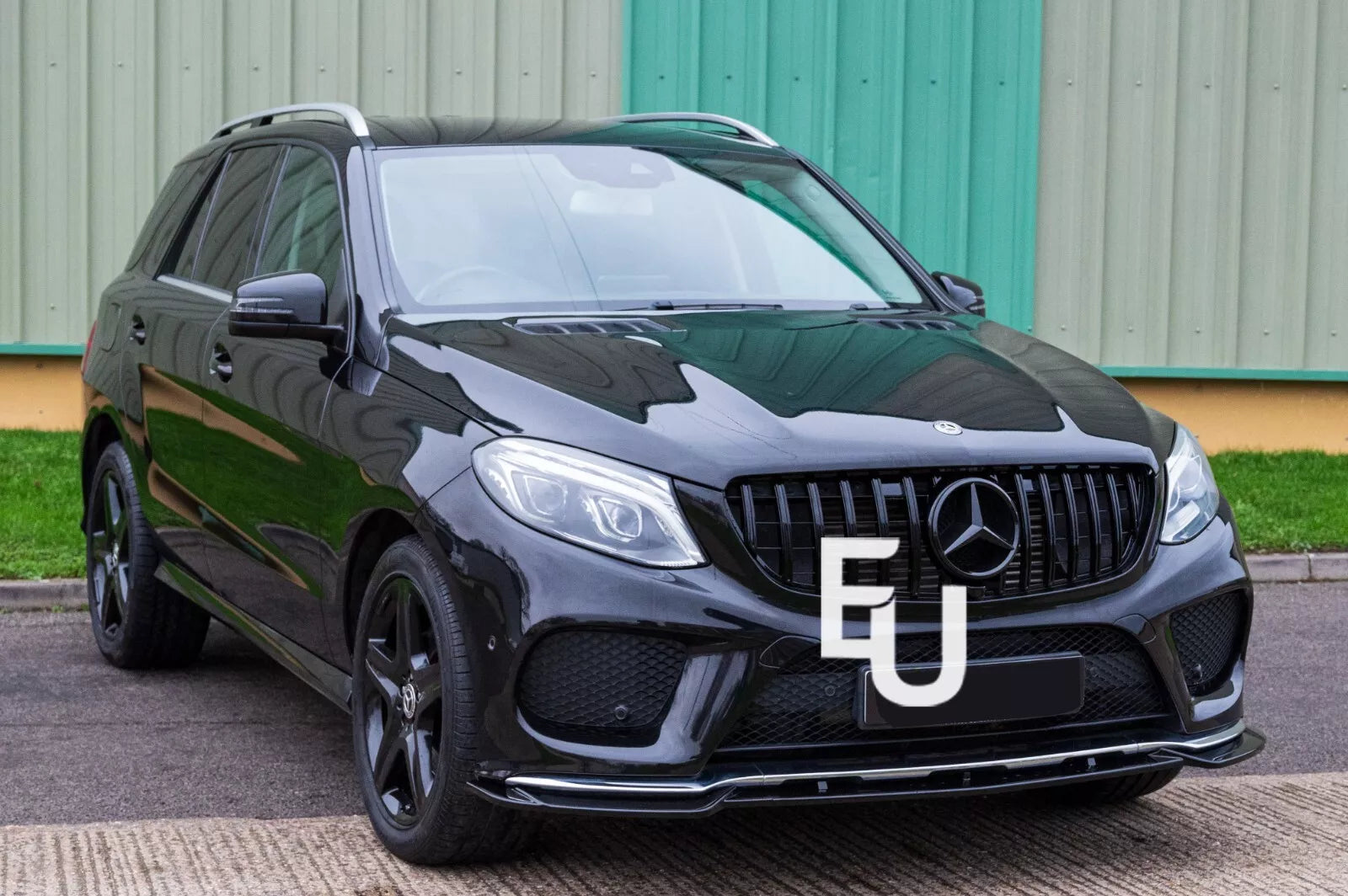 FRONT BUMPER LIP SPLITTER FOR MERCEDES W166 GLE SUV C292 15-18 GLOSS BLACK