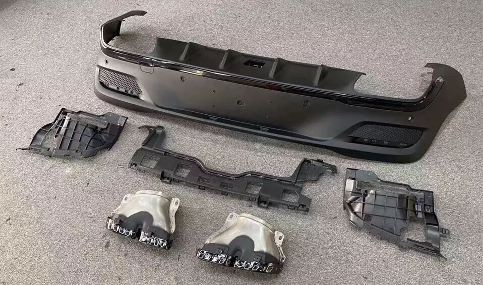 FOR MERCEDES GLE COUPE C167 AMG GLE63 STYLE REAR DIFFUSER & BLACK TAILPIPES 19+