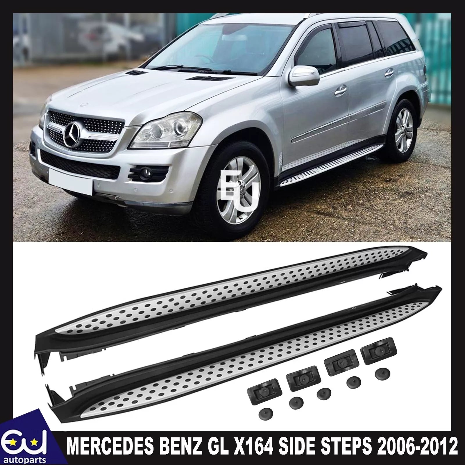 SIDE STEPS RUNNING BOARDS FOR MERCEDES BENZ GL X164 2006-2012 OEM STYLE