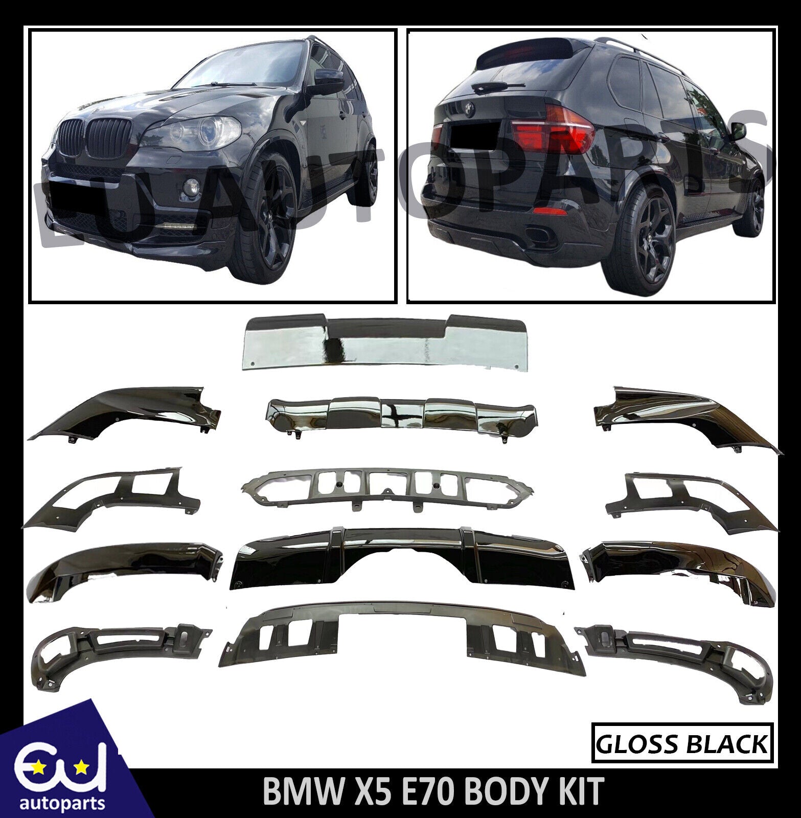 FOR BMW X5 E70  AERODYNAMIC BODYKIT BODY KIT SPLITTER DIFFUSER