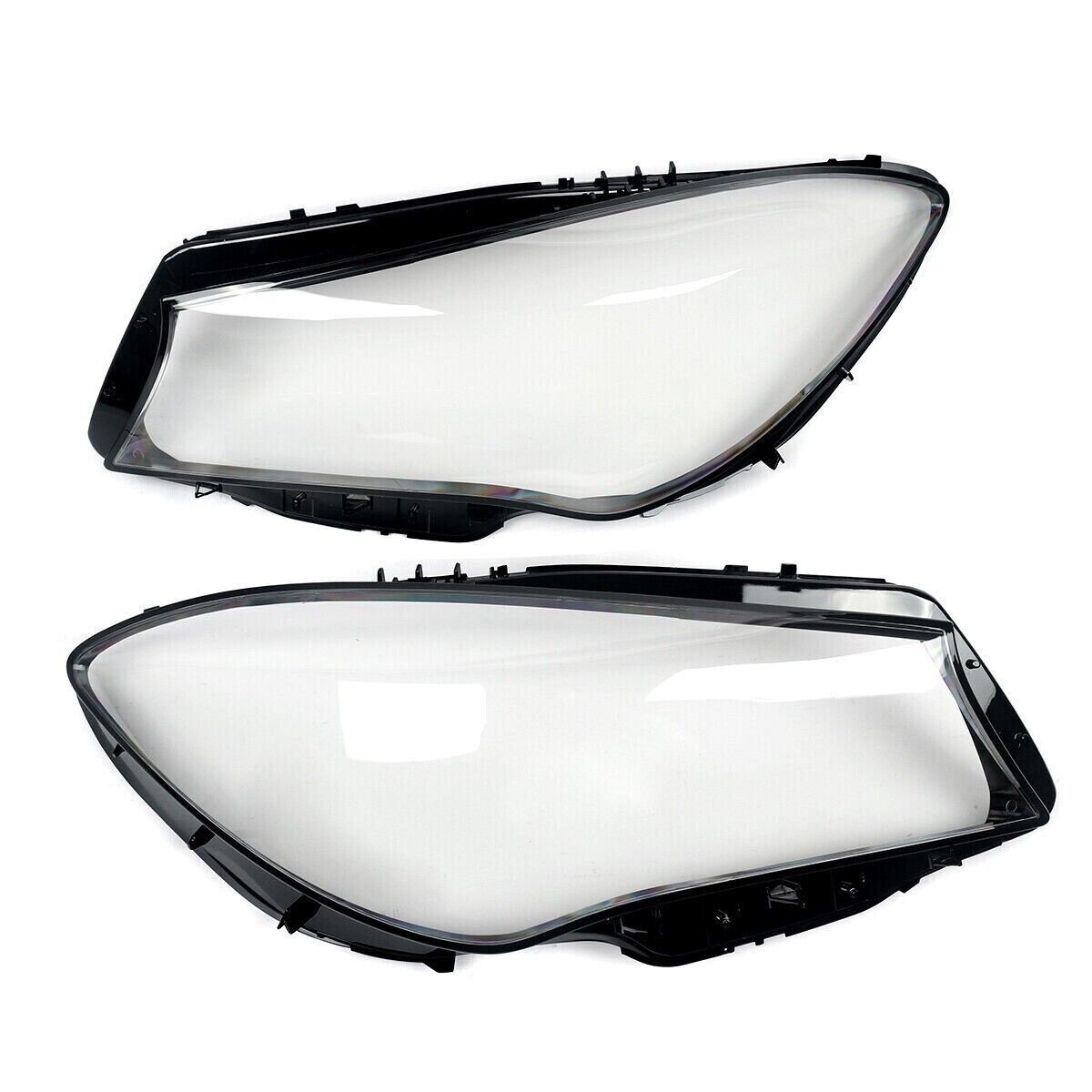 PAIR FOR MERCEDES-BENZ CLA W117 C117 HEADLIGHT HEADLAMP LENS COVER 2017-2019 LCI