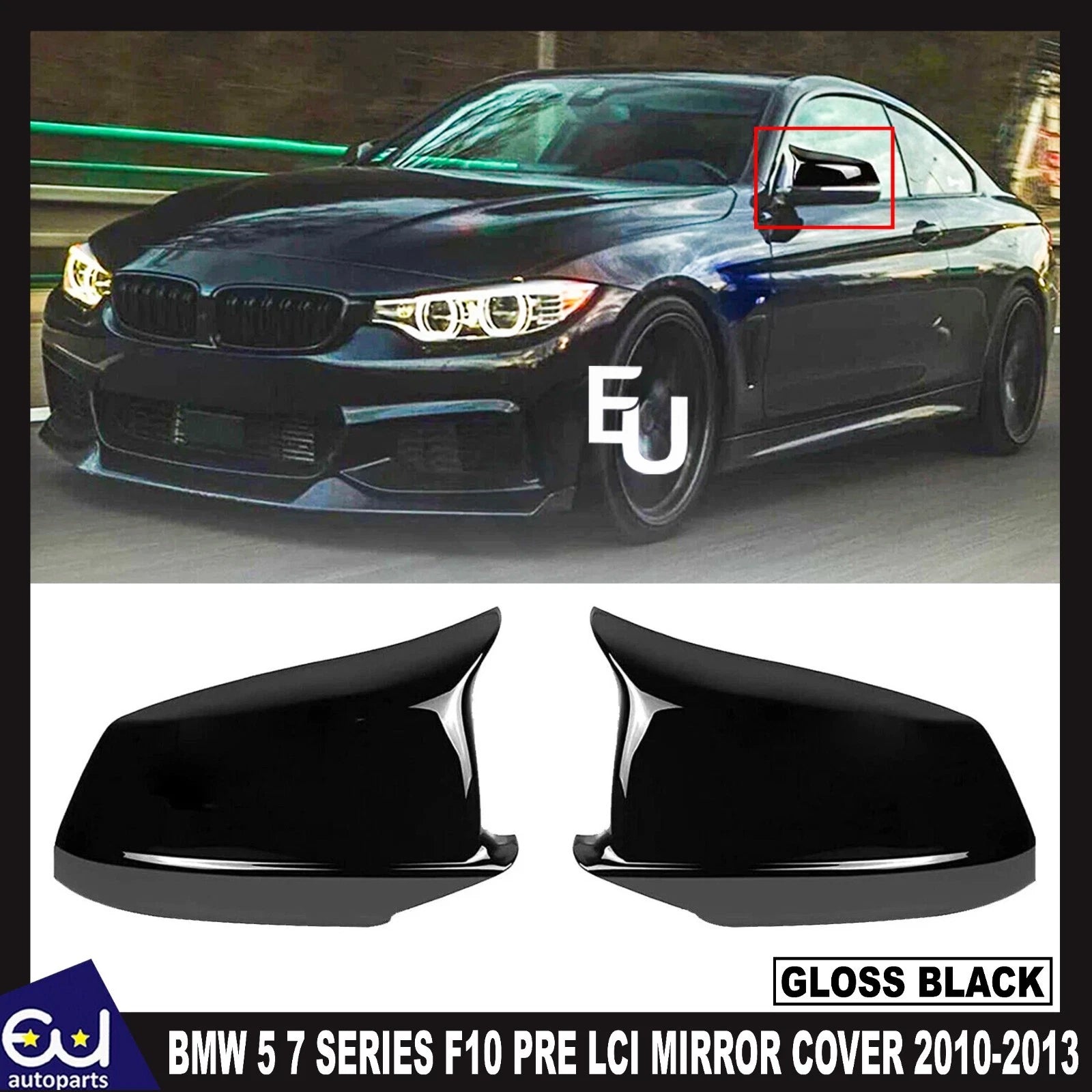 FOR BMW X5 F15 WHEEL ARCH FENDER EXTENSION GLOSS BLACK TRIMS FRONT REAR SET 4X