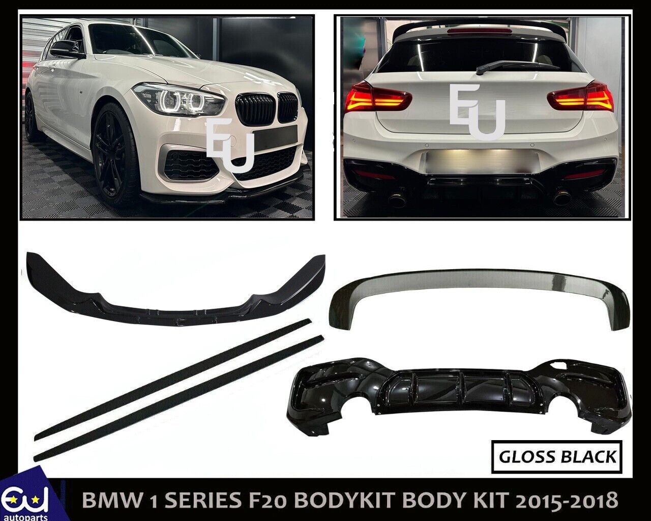 FOR BMW 1 SERIES F20 FRONT LIP SPLITTER REAR DIFFUSER SPOILER BODYKIT