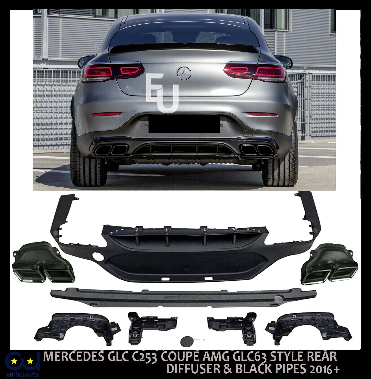 Side Skirts Diffusers Mercedes-AMG GLC 63 SUV / Coupe X253 / C253