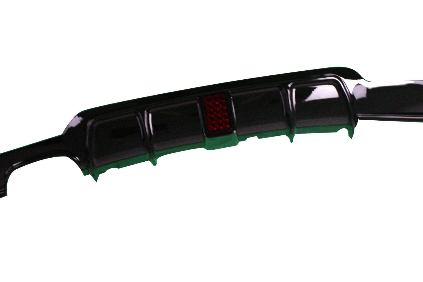 FOR BMW 4 SERIES F32 F33 F36 M SPORT REAR DIFFUSER VALANCE GLOSS BLACK WITH LED