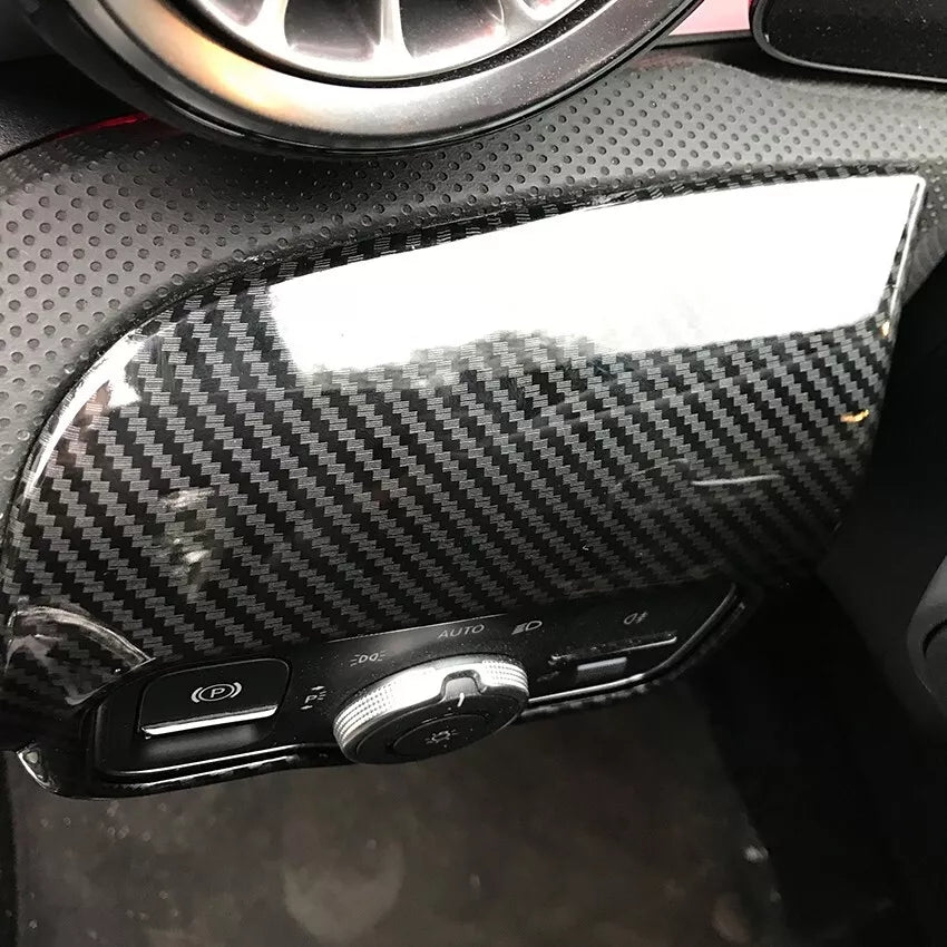 FOR MERCEDES A CLA CLASS W177 C118 ABS CARBON LIGHT CANTROL PANEL COVER TRIM
