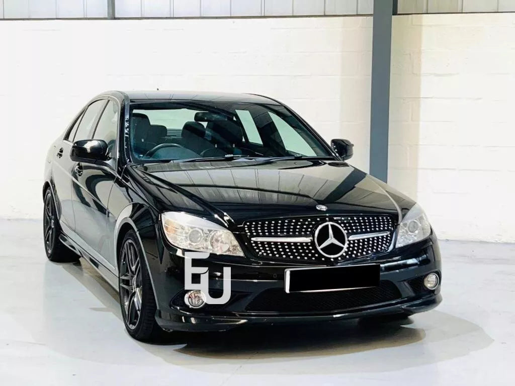 FOR MERCEDES C CLASS W204 S204 C204 7-15 FRONT GRILLE GRILL DIAMOND BLACK CHROME