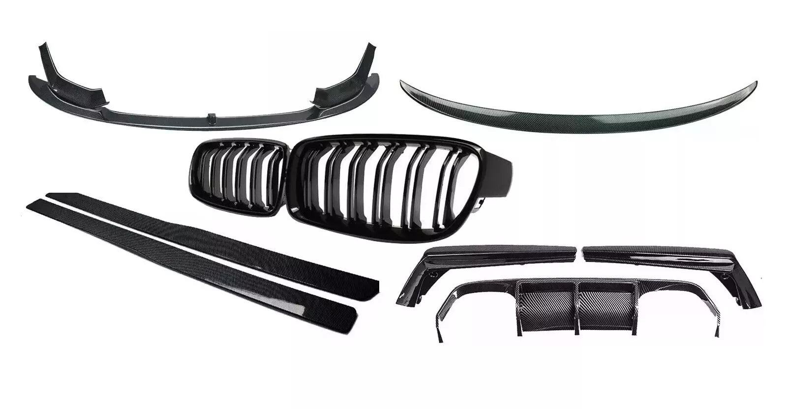 BODYKIT BODY KIT FOR BMW 3 SERIES F80 M3 FRONT SPLITTER REAR DIFFUSER SPOILER