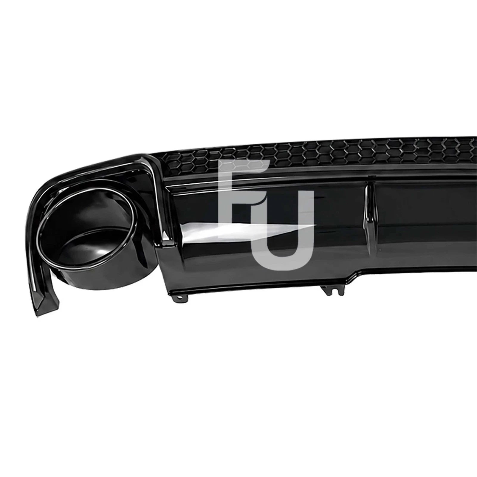 FOR AUDI A4 B9 STANDARD RS4 LOOK REAR BUMPER DIFFUSER W/TAILPIPE GLOSS 2015-2019