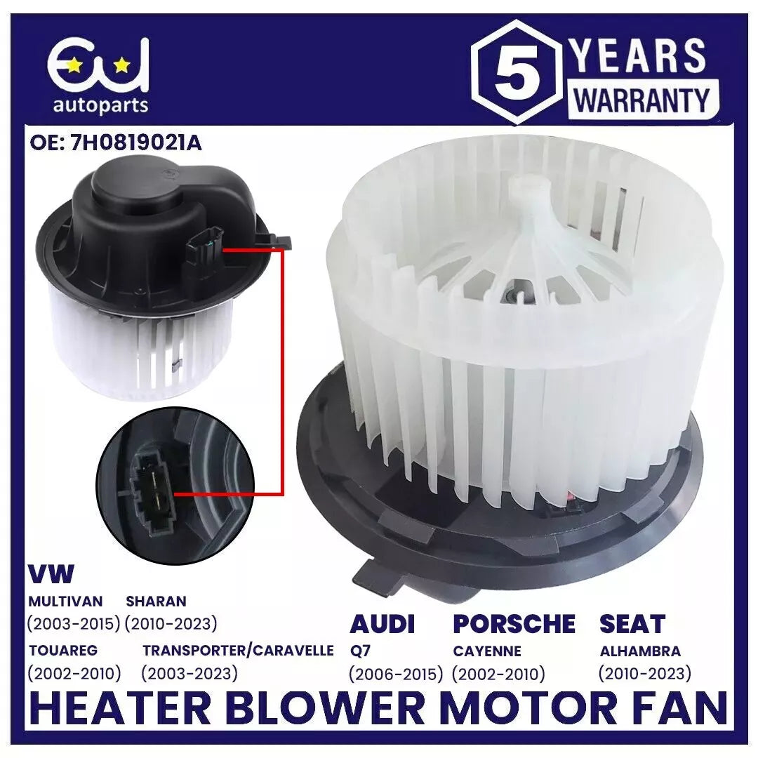 HEATER BLOWER MOTOR FAN FOR AUDI Q7 PORSCHE CAYENNE VW TRANSPORTER T5 T6 2003+