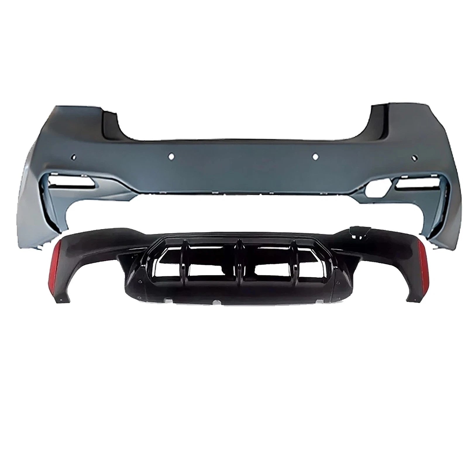 FOR BMW 5 SERIES G30 G31 2017+ M5 CONVERSION REAR BUMPER DIFFUSER BODYKIT PRIMED