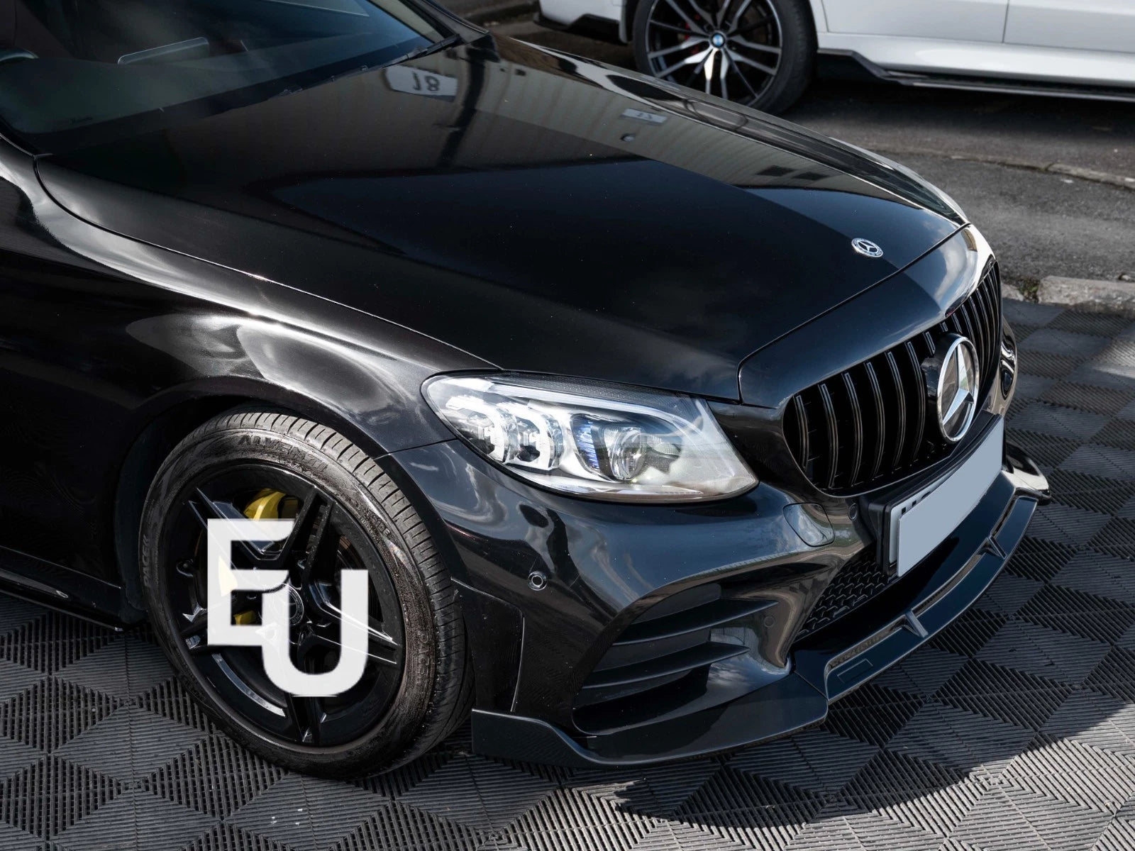 FOR MERCEDES C CLASS W205 C205 AMG FRONT SPLITTER LIP SPOILER BODYKIT LCI 2019+