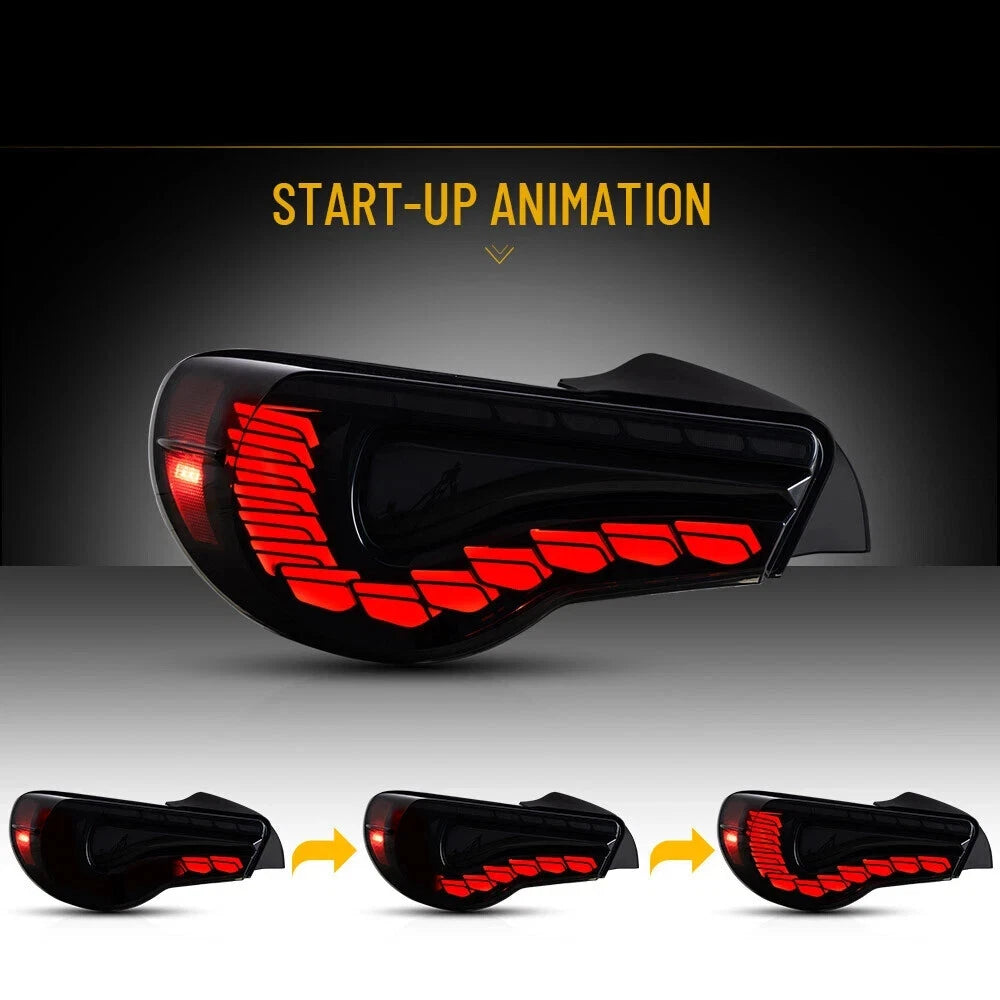 GTS SMOKE LED REAR LIGHTS FOR TOYOTA 86 GT86 SUBARU BRZ 2012-2020 TAIL LAMPS