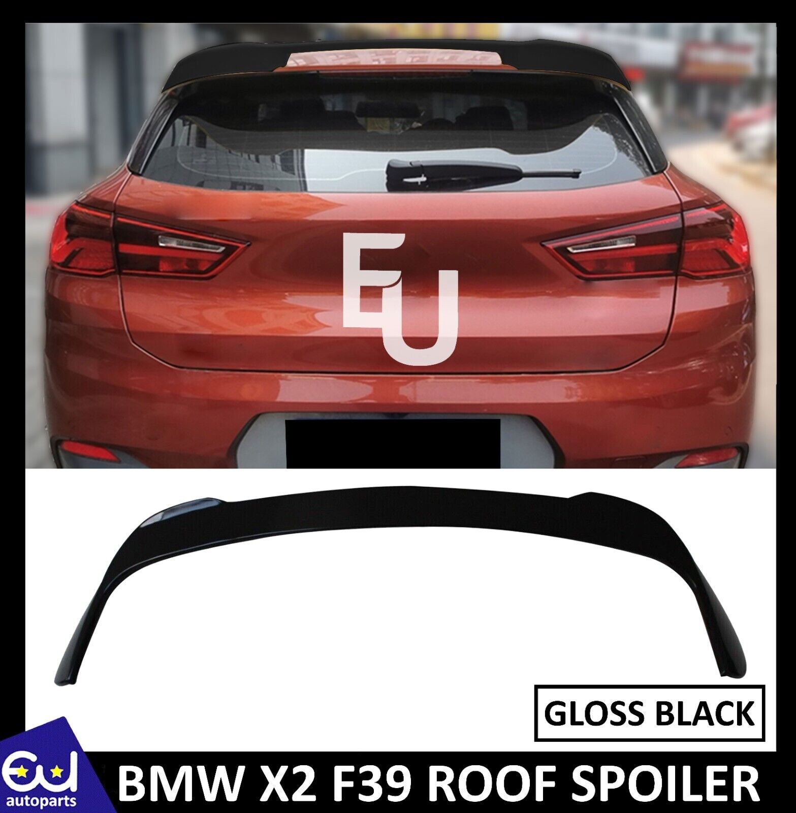 FOR BMW X2 F39 X2M M35I GLOSS BLACK REAR ROOF SPOILER BOOT WING LIP BODY KIT 17+