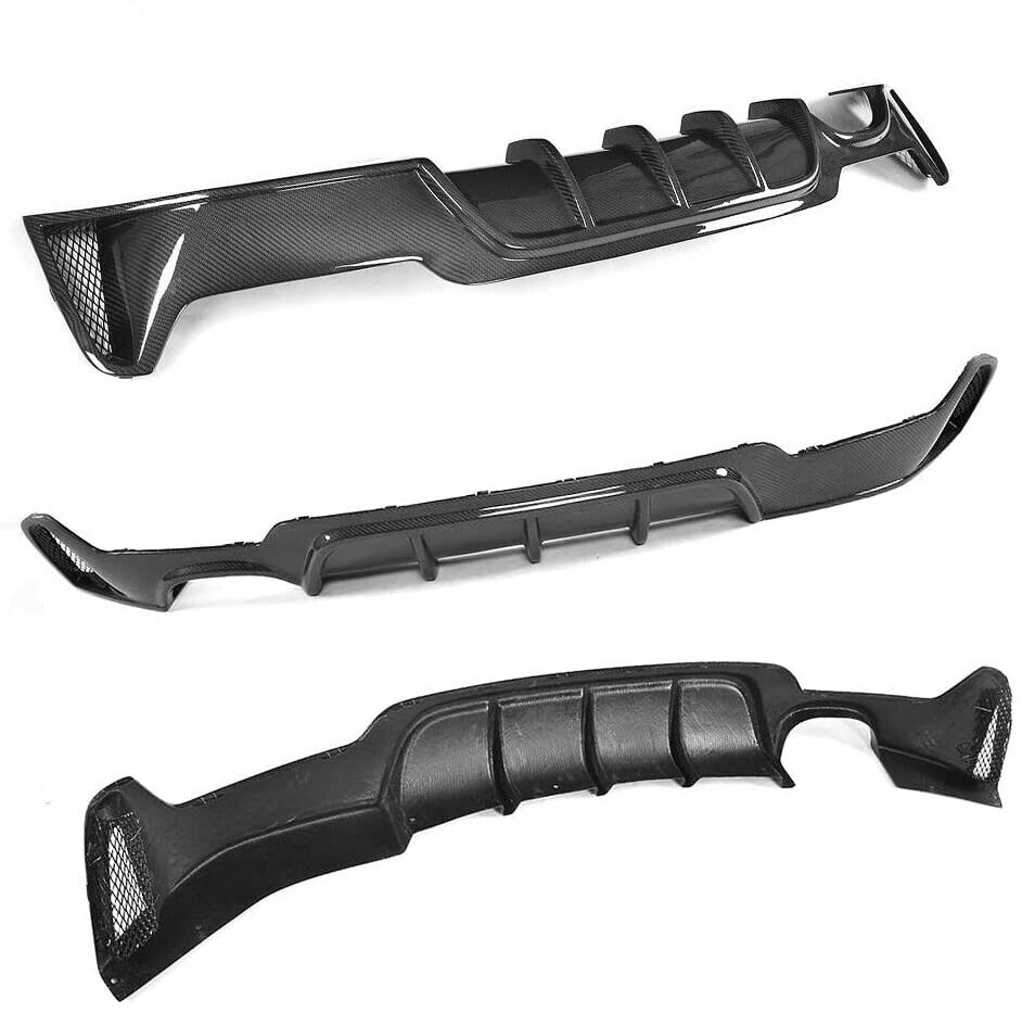 MP STYLE TWIN REAR DIFFUSER FOR BMW 4 SERIES F32 F33 F36 CARBON LOOK 2013-2020