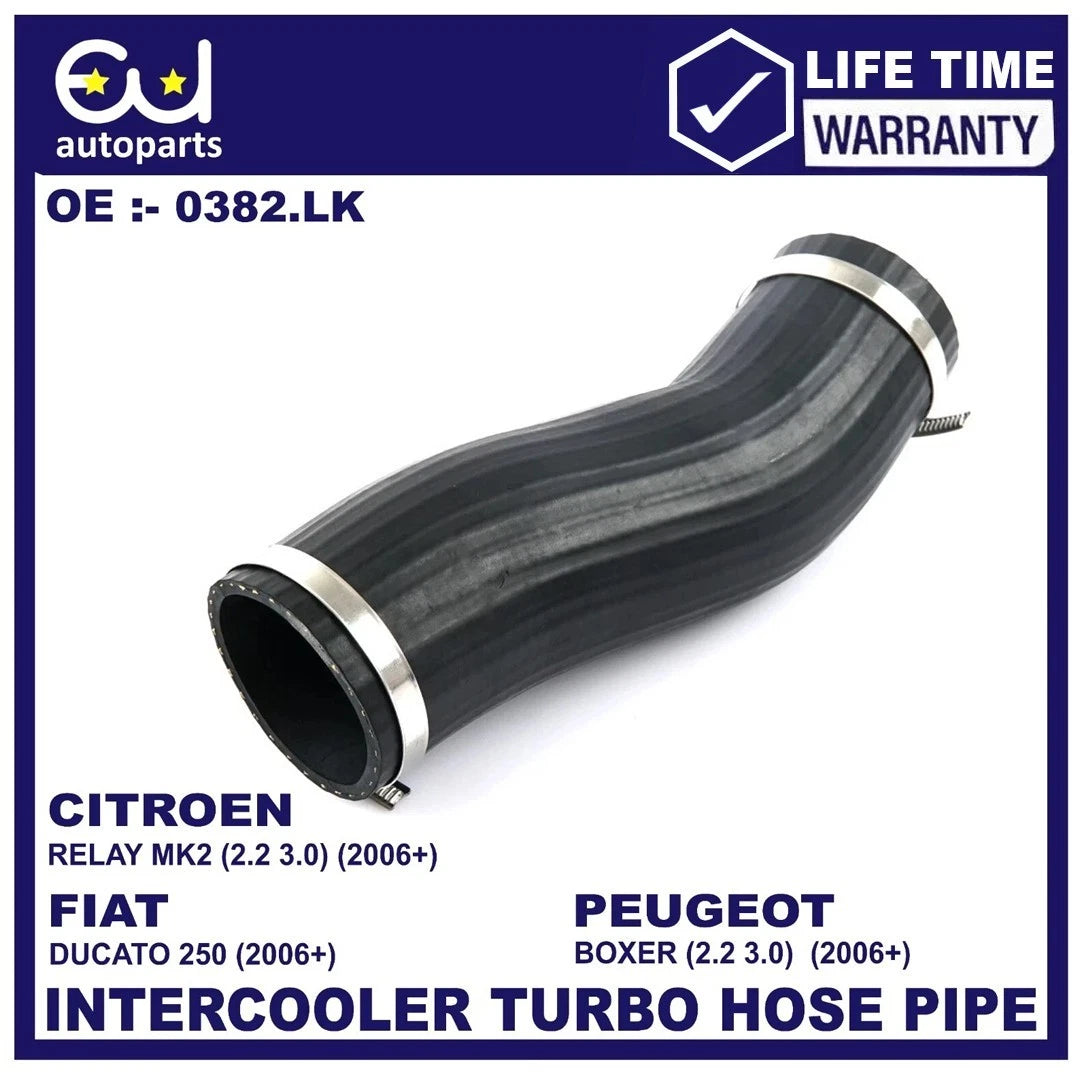 INTERCOOLER TURBO HOSE PIPE FOR PEUGEOT BOXER 2.2 3.0 HDI 1344787080 (2006+ ON)