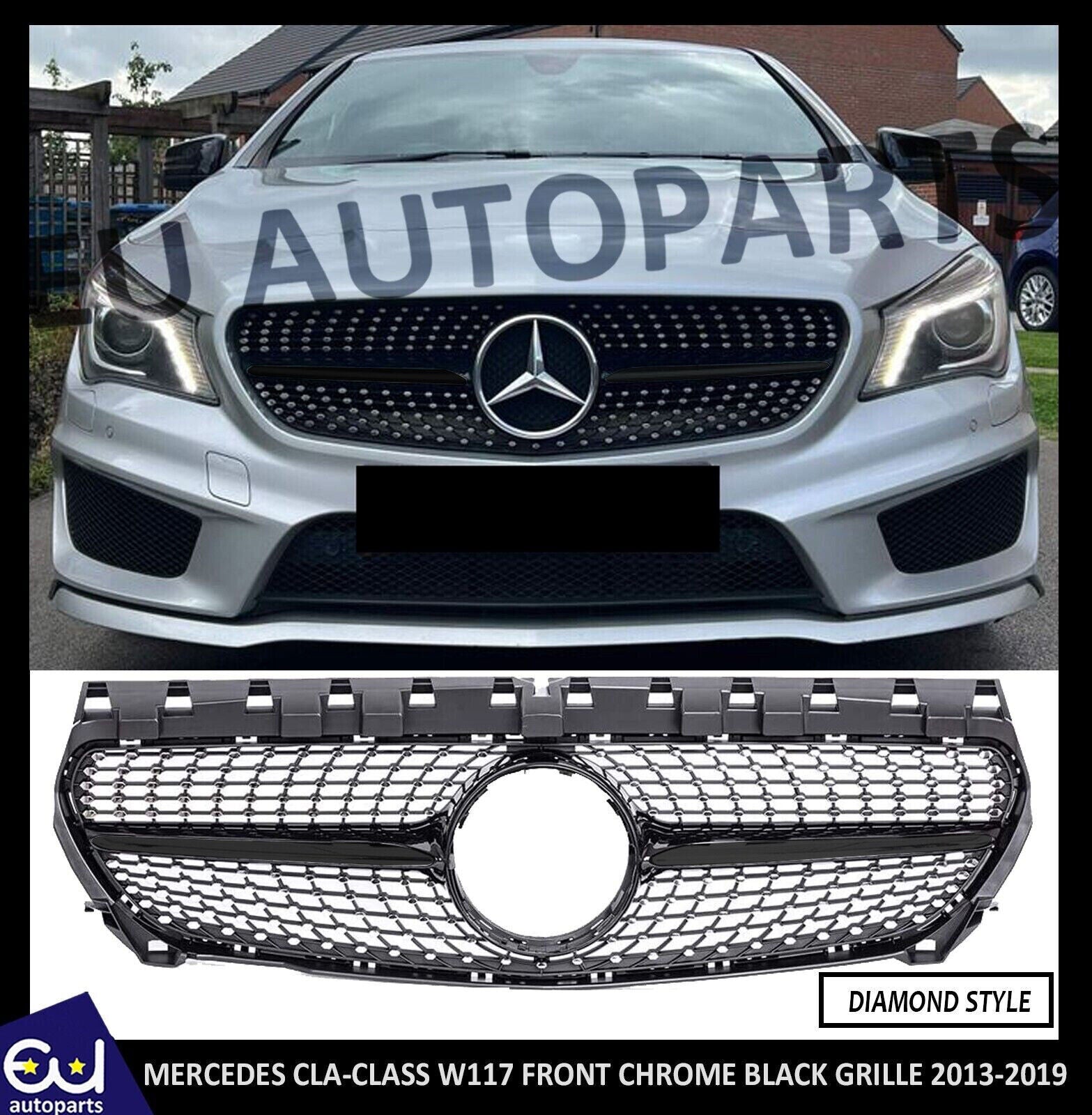 FOR MERCEDES CLA CLASS W117 C117 13-19 FRONT GRILLE GRILL CHROME DIAMOND STYLE