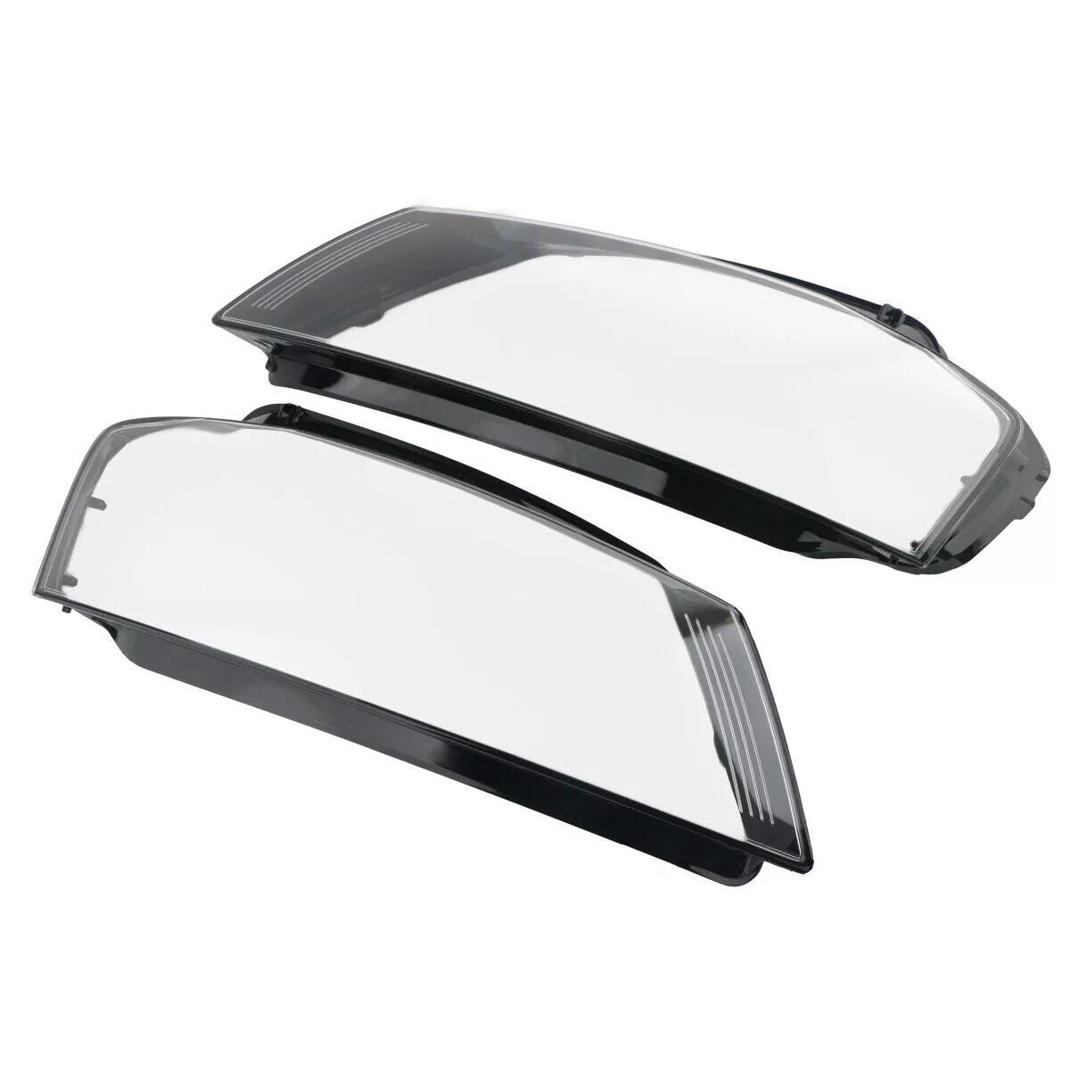 FOR AUDI A3 8P LEFT RIGHT SIDE PAIR FRONT HEADLIGHT HEADLAMP LENS COVER 2008-13